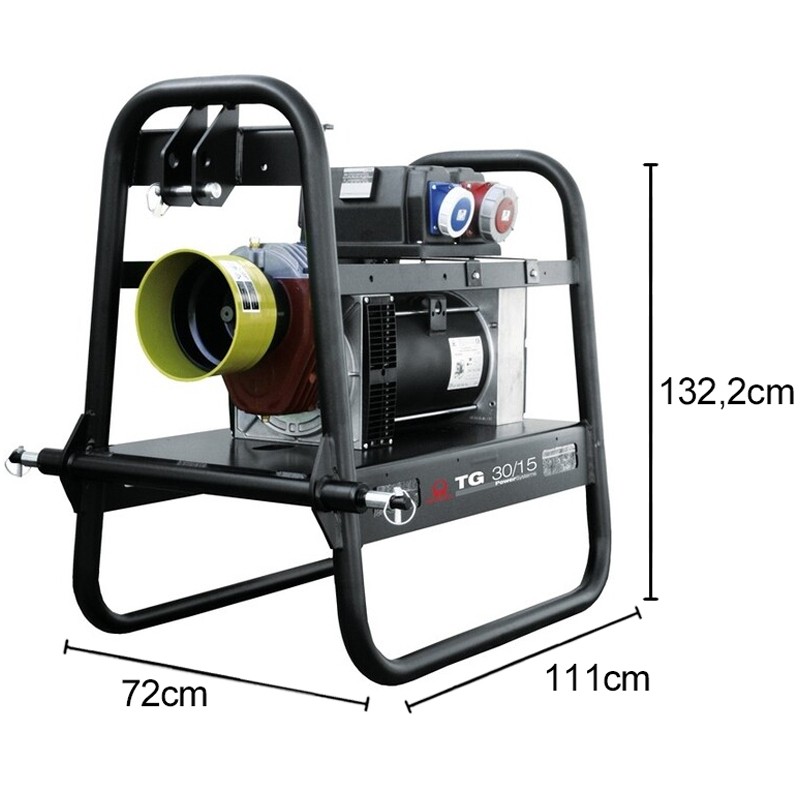 Generatore di corrente a cardano per trattori Pramac TG48/15 Trifase 48kW con AVR Pramac - 3