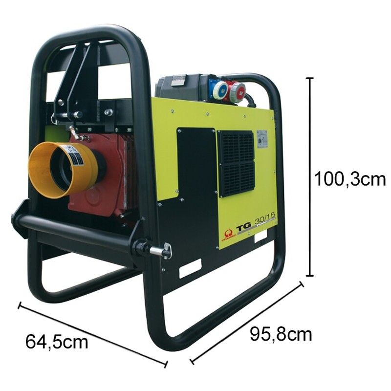 Generatore di corrente a cardano per trattori Pramac TG27/15 Trifase 27kW con AVR e protezioni IP44 Pramac - 3