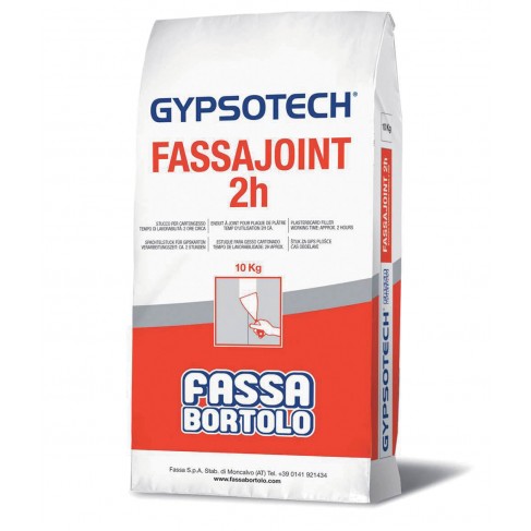 Stucco per cartongesso Fassa Bortolo Fassajoint 2H, lavorazione 2 ore (Sacco da 5,10, 25Kg)