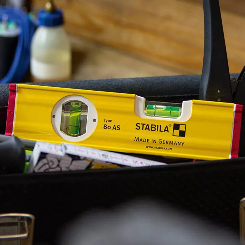 Livella a bolla Stabila Type 80 AS in alluminio a profilo rettangolare con nervature, 40-200cm Stabila - 4