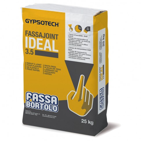 Stucco per cartongesso Fassa Bortolo Fassajoint Ideal 3.5 (Sacco da 25 Kg)