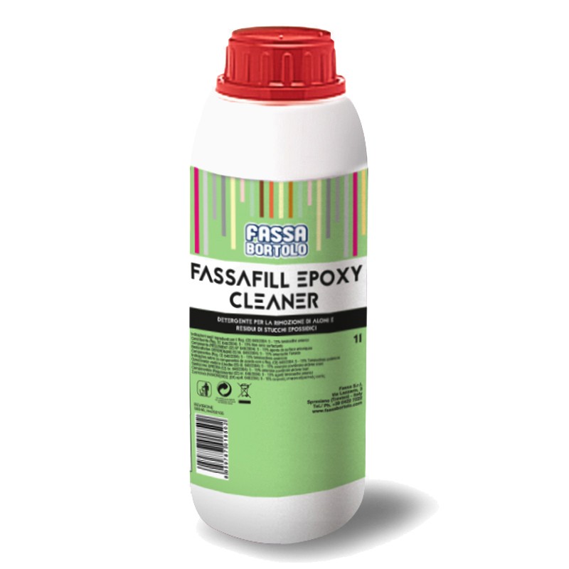Detergente Fassa Bortolo Fassafill Epoxy Cleaner per rimozione aloni e residui di stucchi (Bottiglia 1Lt)