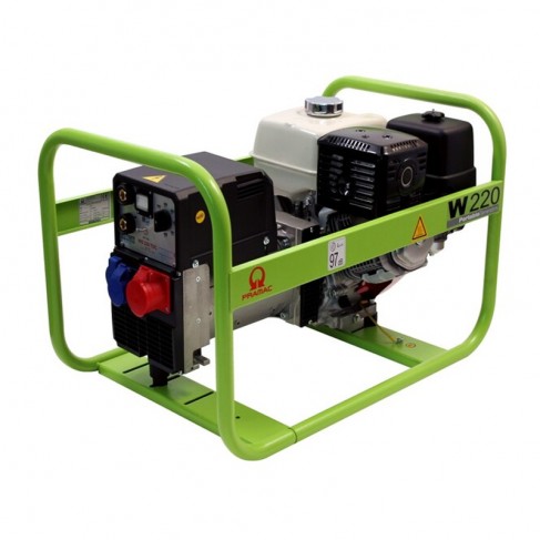 Motosaldatrice a benzina Pramac W220 TDC 230/400V a regolazione mecanica, 40-220A