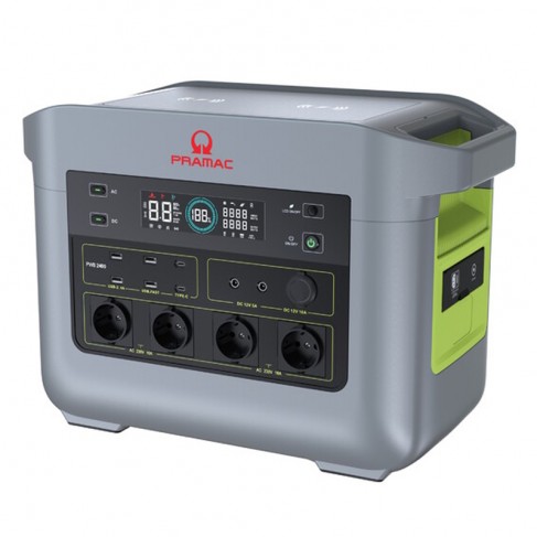Portable power station Pramac PWB 2400 monofase potenza 2,4kW, capacità 2150Wh