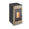 Stufa a pellet ermetica TermoVana Sofia 9 BACK Tortora Vintage con uscita fumi posteriore, 8kW