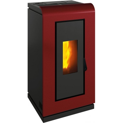 Stufa a pellet ermetica TermoVana King 14 Bordeaux Vintage canalizzabile, 12,6kW