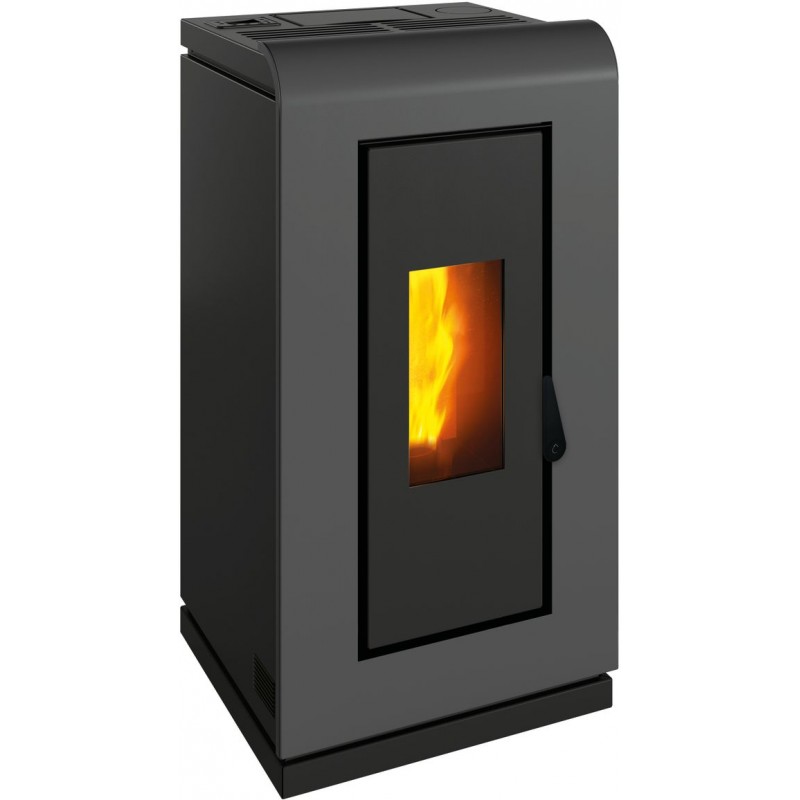 Stufa a pellet ermetica TermoVana King 14 Grafite Opaco canalizzabile, 12,6kW