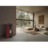 Stufa a pellet ermetica TermoVana Louvre 9 BACK Bordeaux Vintage con scarico posteriore, 8,8kW