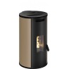 Stufa a pellet ermetica TermoVana Louvre 9 Back Tortora Vintage con scarico posteriore, 8,8kW