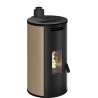 Stufa a pellet ermetica TermoVana Louvre 9 PJ Tortora Vintage con scarico Poujoulat, 8,8kW