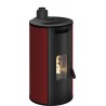 Stufa a pellet ermetica TermoVana Louvre 9 PJ Bordeaux Vintage con scarico superiore Poujoulat, 8,8kW