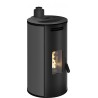 Stufa a pellet ermetica TermoVana Louvre 9 PJ Grafite Opaco con scarico Poujoulat, 8,8kW