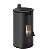 Stufa a pellet ermetica TermoVana Louvre 9 UP Grafite Opaco con sarico superiore, 8,8kW