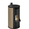Stufa a pellet ermetica TermoVana Louvre 9 UP Tortora Vintage con sarico superiore, 8,8kW