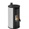 Stufa a pellet ermetica TermoVana Louvre 9 UP Bianco Opaco con sarico superiore, 8,8kW