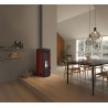 Stufa a pellet ermetica TermoVana Fancy 12 UP Bordeaux Vintage canalizzabile con scarico superiore, 11kW