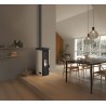 Stufa a pellet ermetica TermoVana Fancy 12 UP Tortora Vintage canalizzabile con scarico superiore, 11kW