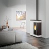 Stufa a pellet ermetica TermoVana Fine 14.3 PJ Bianco Opaco canalizzabile con scarico superiore, 13kW