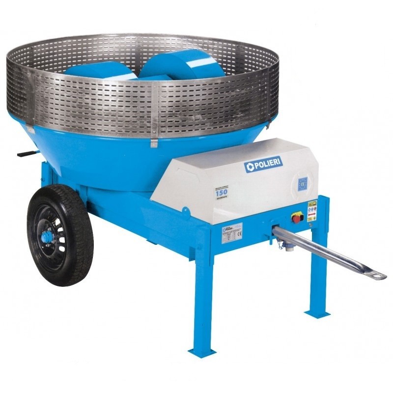 Molazza per malta tradizionale Polieri Compact 200 vasca 850lt motore trifase 4kW Polieri - 1