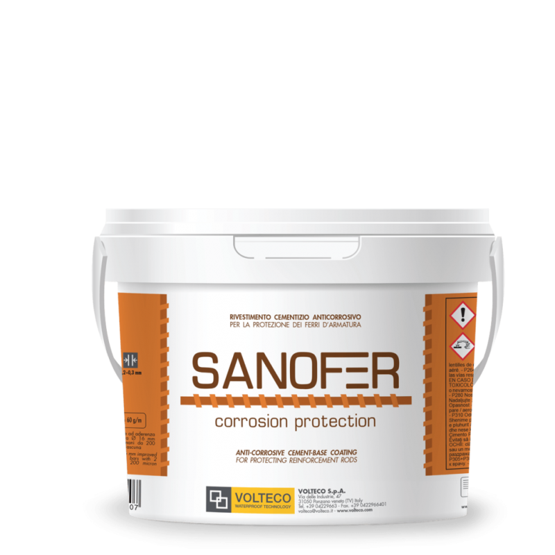 Malta da ripristino Volteco Sanofer rivestimento protettivo ( Secchio da 1 Kg)
