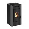 Stufa a pellet ermetica TermoVana Maria 9 BACK Grafite Opaco con uscita fumi posteriore, 8kW