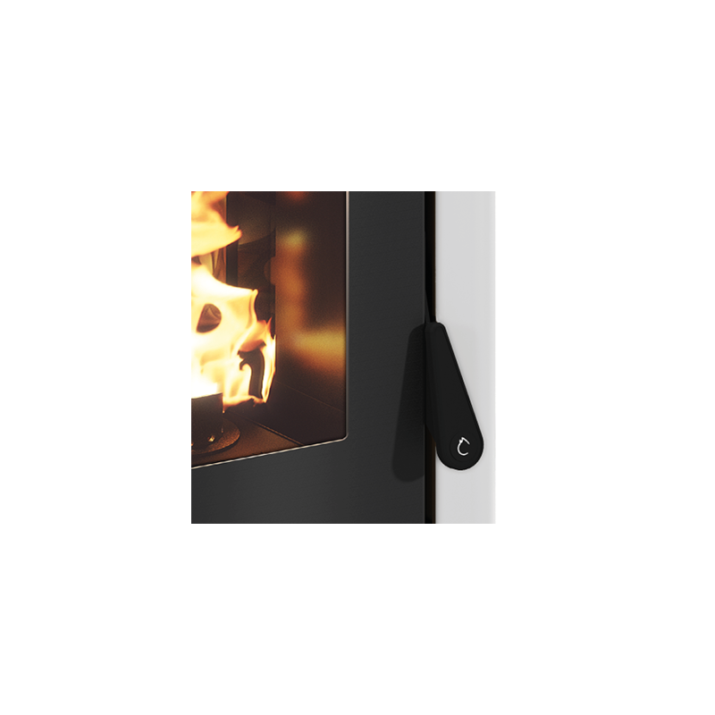 Stufa a pellet ermetica TermoVana Maria 9 UP Bordeaux Vintage con uscita fumi superiore, 8kW -3