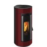 Stufa a pellet ermetica TermoVana Charly 9 BACK Bordeaux Vintage con sarico posteriore, 8,8kW