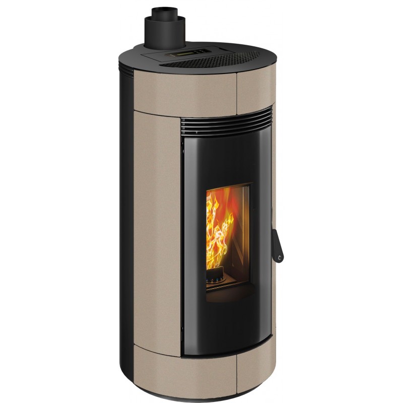 Stufa a pellet ermetica TermoVana Charly 9 PJ Tortora Vintage con scarico superiore Poujoulat, 8,8kW Termovana - 1