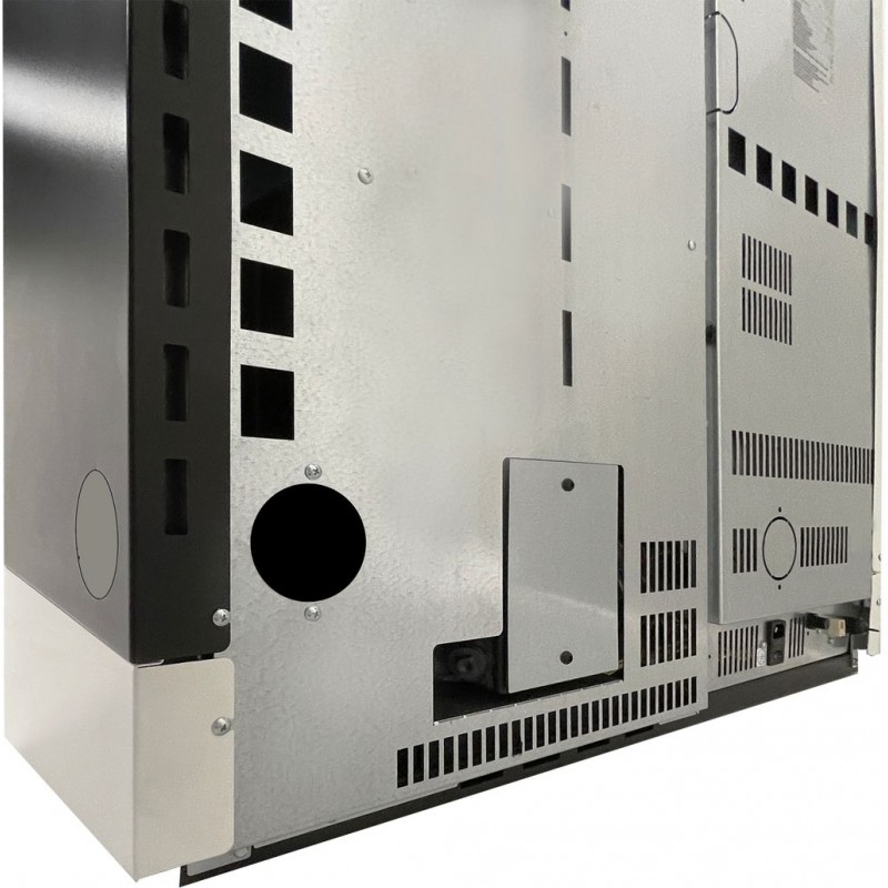 Stufa a pellet ermetica TermoVana Fine 14.3 UP Grafite Opaco canalizzabile con scarico superiore, 13kW -4