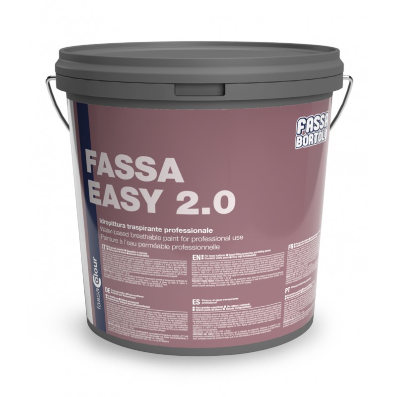 Idropittura per interni traspirante bianca Fassa Bortolo Easy 2.0 professionale (Secchio 14 lt) Fassa Bortolo - 1