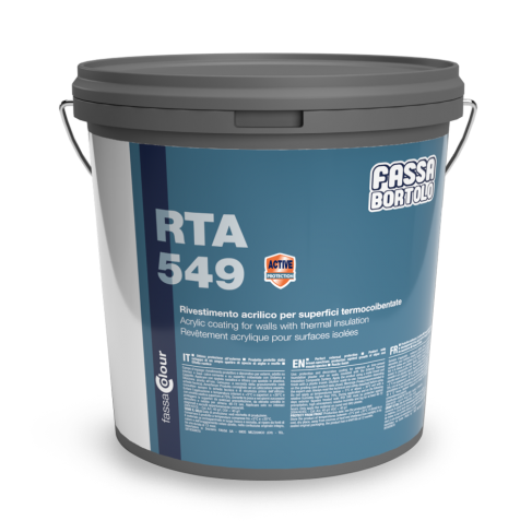 Rivestimento Fassa RTA549 acrilico idoneo per superfici termo coibentate (Secchio da 25 Kg)