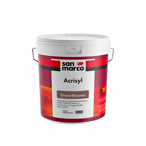 Rivestimento murale San Marco Acrisyl grana finissima effetto compatto (Secchio 25Kg) San Marco - 1
