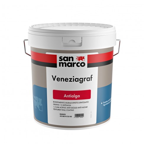 Rivestimento murale San Marco Veneziagraf Antialga effetto spatolato Grana 1,2 (Secchio 25Kg)