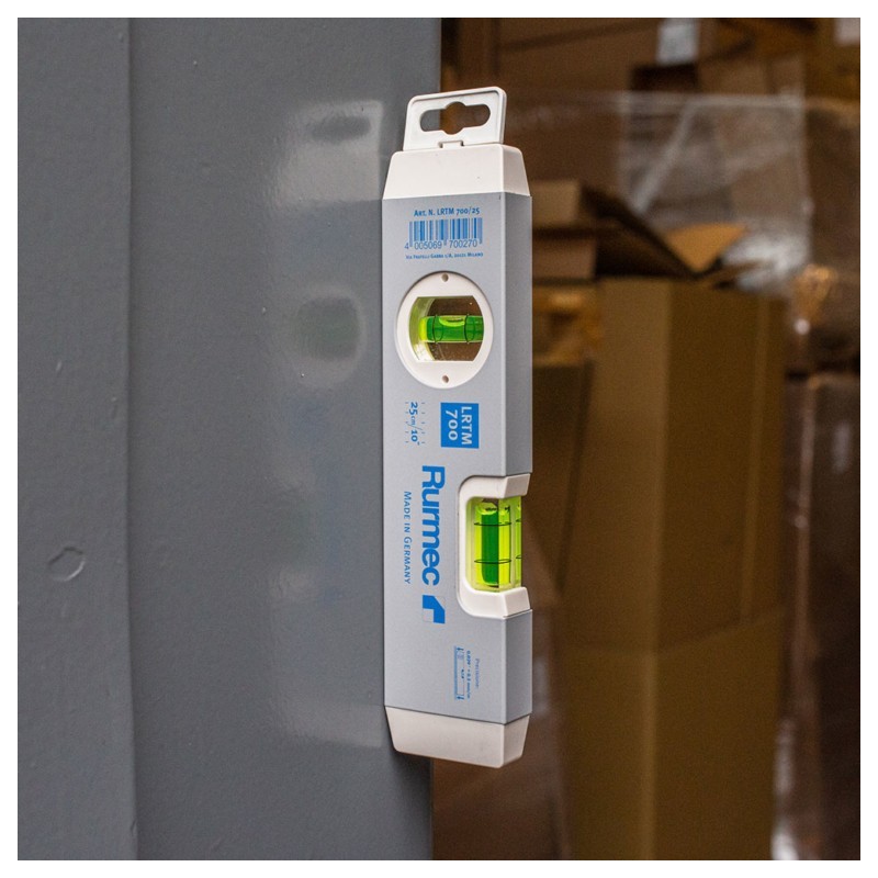 Livella a bolla magnetica compatta Rurmec LRTM 700 in alluminio a profilo liscio rettangolare, 25cm Rurmec - 2