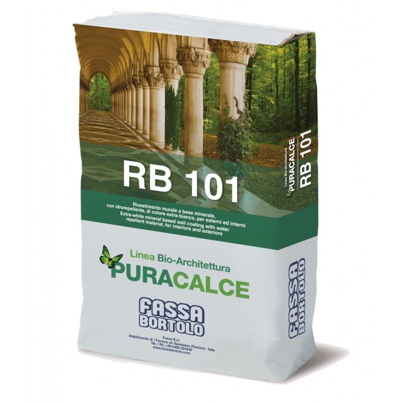 Bio-rivestimento Fassa RB101 murale extra bianco a base minerale ad effetto marmorino (Sacco da 25 kg) Fassa Bortolo - 1