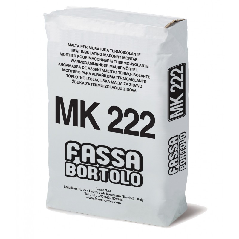 Malta cementizia Fassa MK222 per muratura termoisolante (Sacco da 25 Kg) Fassa Bortolo - 1