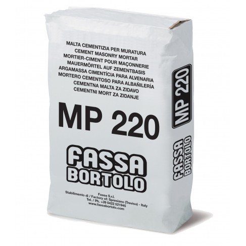 Malta cementizia Fassa MP220 ad alta resistenza per muratura (Sacco da 25 kg) Fassa Bortolo - 1
