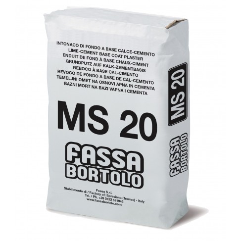 Malta cementizia Fassa MS20 fibrorinforzata (Sacco da 25 Kg) Fassa Bortolo - 1