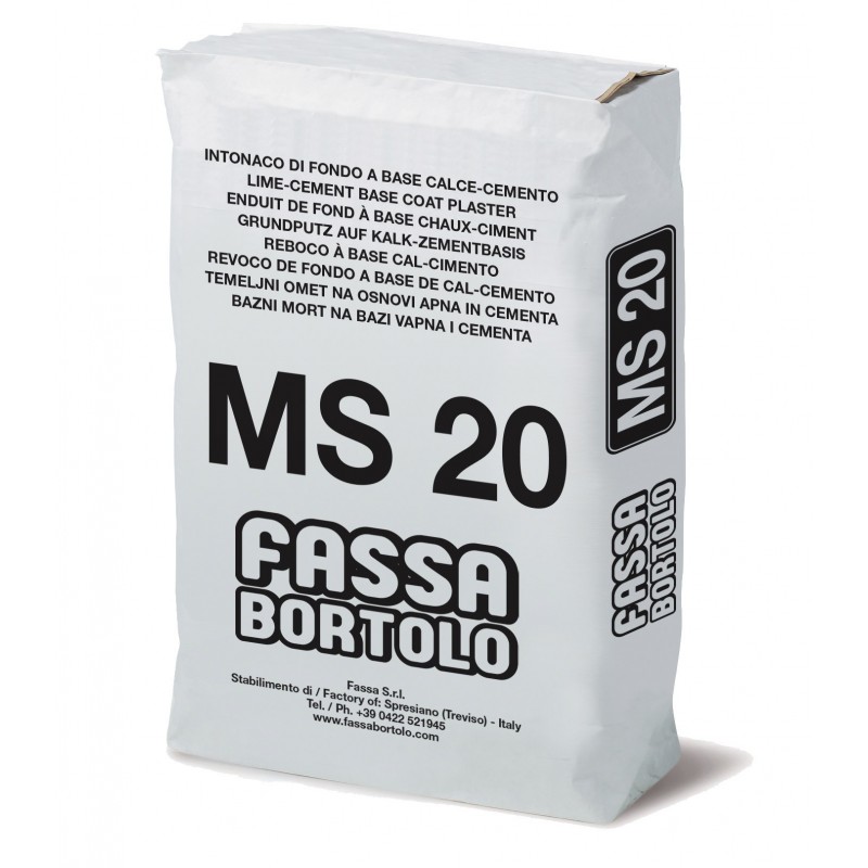 Malta cementizia Fassa MS20 fibrorinforzata (Sacco da 25 Kg) Fassa Bortolo - 1