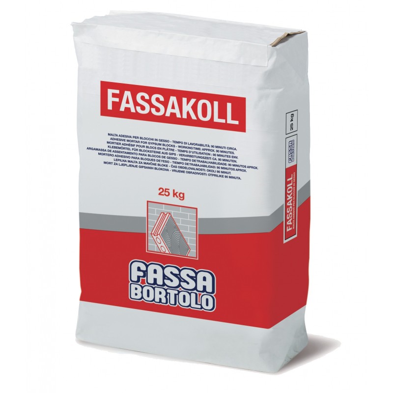 Malta adesiva Fassa Fassakoll per blocchi in gesso (Sacco da 25 Kg) Fassa Bortolo - 1
