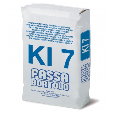 Intonaco di fondo Fassa KI7 fibrorinforzato con idrorepellente per interni e esterni (Sacco 25 kg) Fassa Bortolo - 1