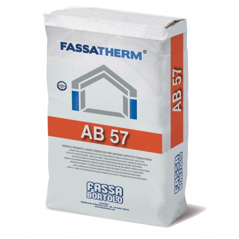 Collante-Rasante Fassa AB57 a base cementizia bianco (Sacco da 25 Kg) Fassa Bortolo - 1