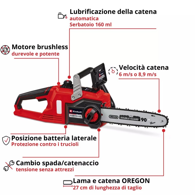 EINHELL MOTOSEGA A BATTERIA FORTEXXA 18/30