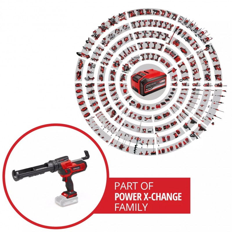 EINHELL PISTOLA PER SILICONE A CARTUCCIA A BATTERIA TE-SG 18/10 Li-Solo