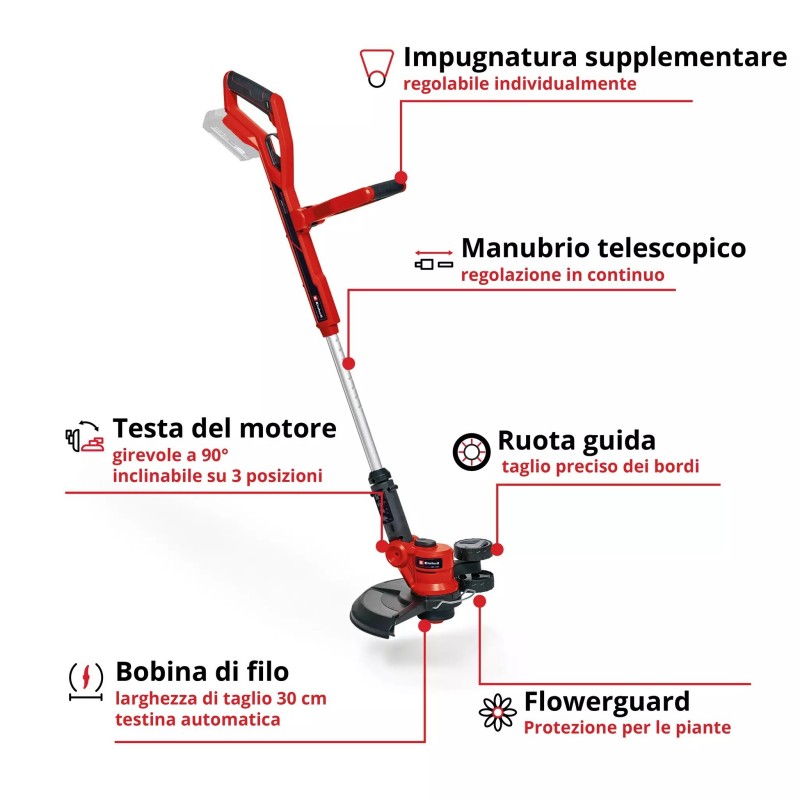 EINHELL TAGLIABORDI A BATTERIA GE-CT 18/30 Li-Solo