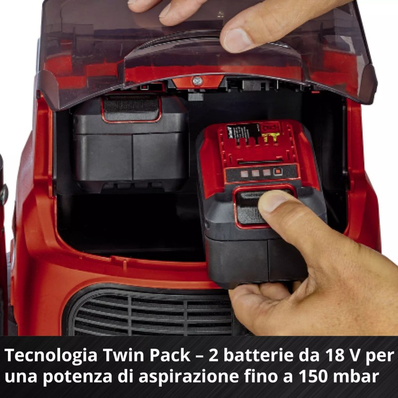 EINHELL ASPIRASOLIDI E LIQUIDI A BATTERIA TE-VC 36/30 Li S-Solo