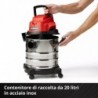 EINHELL ASPIRASOLIDI E LIQUIDI TC-VC 18/20 Li S-Solo