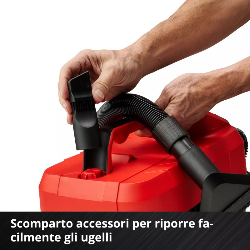 EINHELL ASPIRASOLIDI E LIQUIDI TE-VC 18/10 Li-Solo