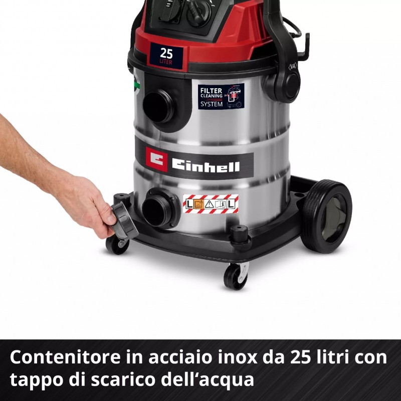 EINHELL ASPIRASOLIDI E LIQUIDI TE-VC 2580 SACL