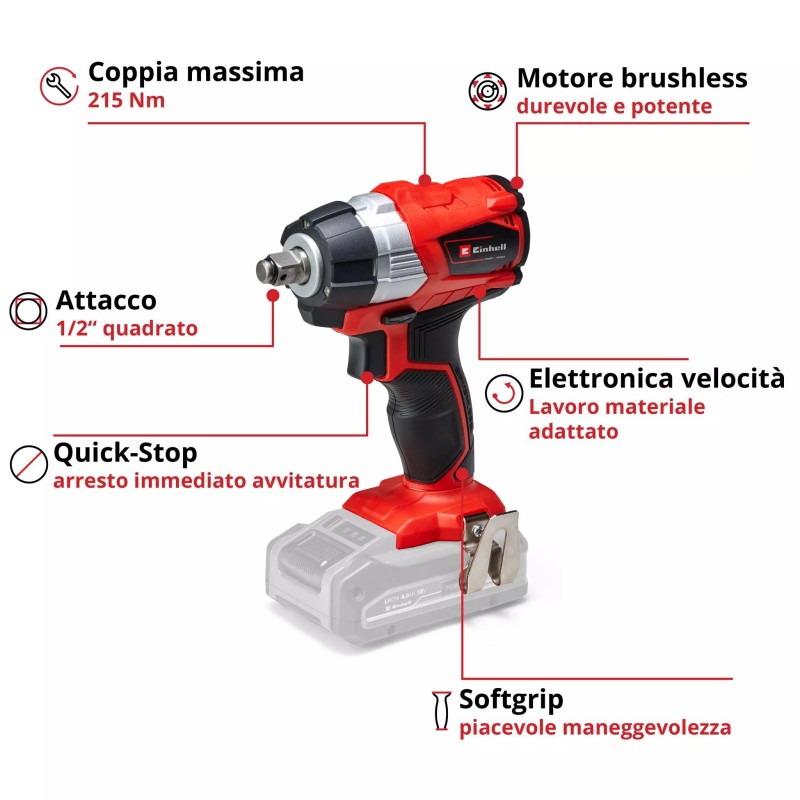 EINHELL AVVITATORE AD IMPULSI TP-CW 18 Li BL-Solo